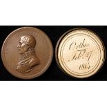 British Commemorative Medallion, bronze capsule d.47mm: DUKE OF WELLINGTON, portrait l. / legend