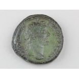 Antoninus Pius, brass sestertius, Rome Mint 146 A.D., reverse reads:- COS IIII S C, Antoninus