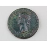 Caligula, brass sestertius 'Rome Mint 37-38 A.D.', Sear 1800, reverse reads:- AGRIPPINA DRVSILLA