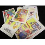 Comic range of mostly post WW2 postcards including Bamforth (approx 160)