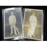 Cricket - V Trumper (N.S.W.) & C Hill (South Africa)   (2 cards)