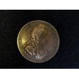 British Commemorative Medallion, silver d.34mm: Coronation of George I 1714 nVF