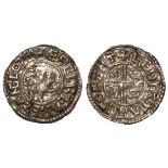 Aethelred II silver penny, CRUX issue, Spink 1148, obverse reads:- +AEDELRAED REX ANGLOX ['D' with