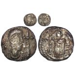 Anglo-Saxon silver sceat, Secondary Phase, c.710-c.760, Series K [Kent], Type 20, obverse:- Diademed