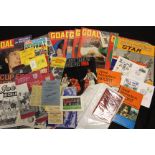 Football - box of various old books, magazines, song sheets, etc (qty)