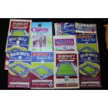 Football - Burnley home games c1954 to 1968 (approx 10) very mixed condition a/f