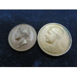 British Commemorative Medallions (2) George IV: Coronation 1821 bronze d.35mm, nEF, and Treaties
