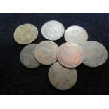 Evasions and contemporary forgeries of 18thC copper halfpennies (9)