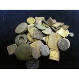Coin Weights and Apothecary Weights etc (55), including early lead, and weight for a double-crown of