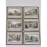 After Thomas Rowlandson, a set of Six Doctor Syntax etchings, comprising "Syntax Preaching", plate