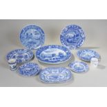 Collection of 19th Century Spode china, to include, 'Trophies-Etruscan' patterned plate, Circa 1825,