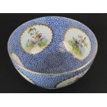 Crescent china bowl featuring birds