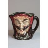 Royal Doulton Mephistopheles Character Jug Mug, 8.5cm high with verse to bottom
