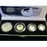 Britannia Silver Four coin set 2005. Proof FDC. Boxed as issued