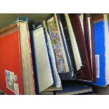 British Commonwealth collections housed in a large box, albums and stockbooks (qty) Buyer collects