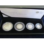 Britannia Silver Four coin set 2010. Proof FDC some slight toning