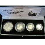 Britannia Silver Four coin set 1997. Proof FDC