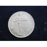 British Commemorative Medallion, white metal d.45mm: South African War, National Commemorative 1900,