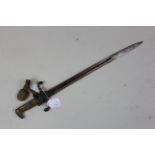 Bayonet: German Model 1871 bayonet with green and white Troddel knot. No scabbard. Worn overall.
