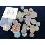 Ancient coins mainly Greek but a few Islamic and Byzantine, the lot includes a false silver drachm