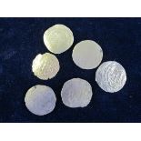 Ghaznavid dinars these are pale gold one looks almost silver, some off centre, some part flat,