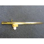 Bayonet: A good and original 1837 Pattern Brunswick bayonet. Ricasso marked 'GR' and 'Enfield'.