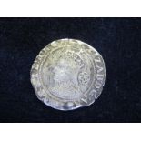 Elizabeth I silver shilling, Sixth Issue [1582-1600] mm. Tun [1592-1595 not visible], dated 1593,