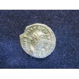 Allectus billon half-antoninianus, London Mint, reverse legend:- VIRTVS AVG, Galley, QL in