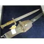 Bayonet: 1888 Pattern MKII in its MK I scabbard (minor shrinkage to leather) Sound condition