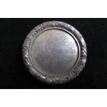 British Engraved Sporting Medal, silver d.52mm: Bells Quarry Quoiting Club Champion Prize Medal