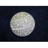 Indian States Silver Rupee 19thC toned VF-GVF