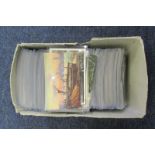 Dealers ex stock of old postcards in sleeves, mixed range, shoebox full (qty)