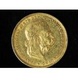 Austria gold 20 Corona 1892 GVF/nEF