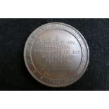 Belgian Commemorative Medallion, bronze d.51mm: Leopold Duc of Brabant 1853 by Dubois, VF/GVF,