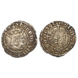 Henry VIII silver halfgroat, Second Coinage [1526-1544], York Mint, Archbishop Thomas Wolsey, mm.