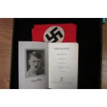 German 1941 copy of adolf Hitler's mein kampf nice clean copy with a German small flag