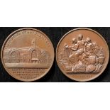 British Commemorative Medallion, bronze d.42mm: Exhibition of Art Treasures, Manchester 1857 by