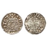 Henry III silver penny, Long Cross Coinage, no sceptre, mm. 3, Class 2b, obverse reads:- *hENRICVS