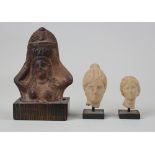 3 Roman pottery heads
