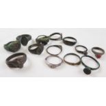 Mixed ancient and medieval rings, various types, (qty)