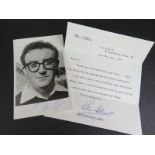 Signed autographed picture of Peter Sellers along with a letter also signed by him dated 1960