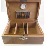 Contemporary "Cartier" Burl wood cigar humidor. Limited edition #495/1000 includes fitted red case