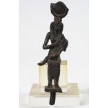 Ancient Egyptian bronze goddess holding baby approx. 9cm high