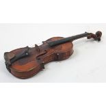 An English Violin by Emanuel Whitmarsh. The two pieces back and  inlaid purfling to the top.