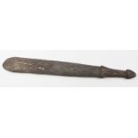 South Sea Islands War Club, attractively engraved to one side  (approx 28 inches in length)