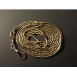 Early 20th Century yellow metal watch chain, very long with a total length of approx 170cm and