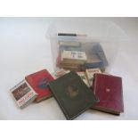 Three crates of vintage and antique books including 40 observers books, a 19th century bible and