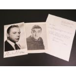 Signed autographed picture of Bernard Cribbins along with a letter also signed by him dated 1961 &