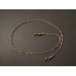 9ct gold pocket watch chain approx 41.5cm and weighing 10g