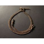 9ct Gold "T" bar pocket watch chain. length approx 41cm and weighing 51.3g